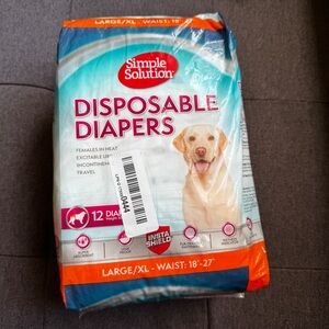 Simple Solution Disposable Diapers Dog Large / XL 12 Pack